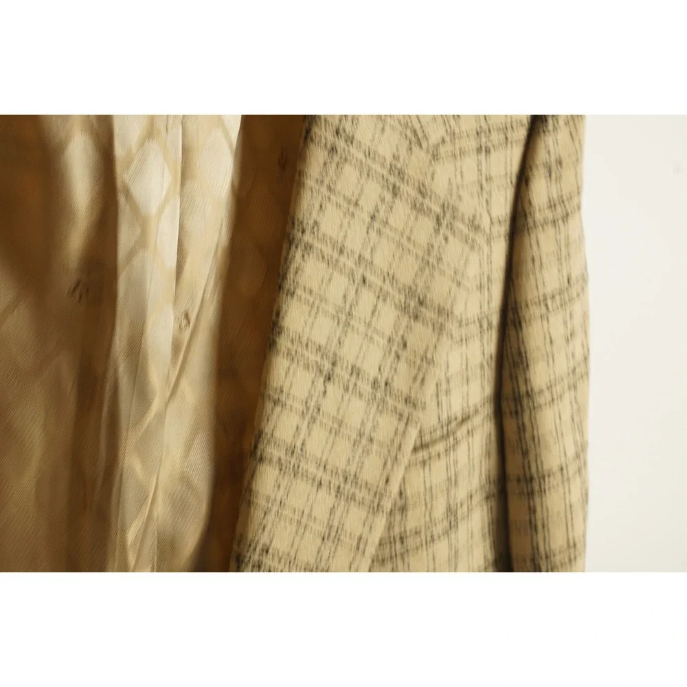 Vintage 1950s Louis Roth Atomic Fleck Check Tweed Gold Button‎ Sport Coat 39R